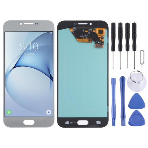 

OLED Material LCD Screen and Digitizer Full Assembly for Samsung Galaxy A8 (2016) SM-A810(Silver)