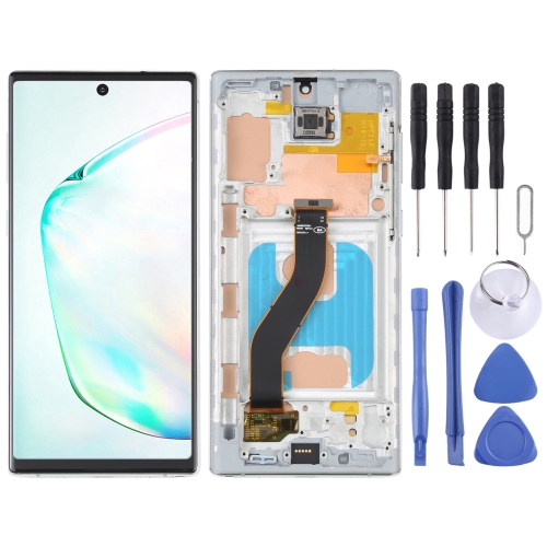 

TFT LCD Screen For Samsung Galaxy Note10 SM-N970 Digitizer Full Assembly with Frame,Not Supporting Fingerprint Identification(Silver)