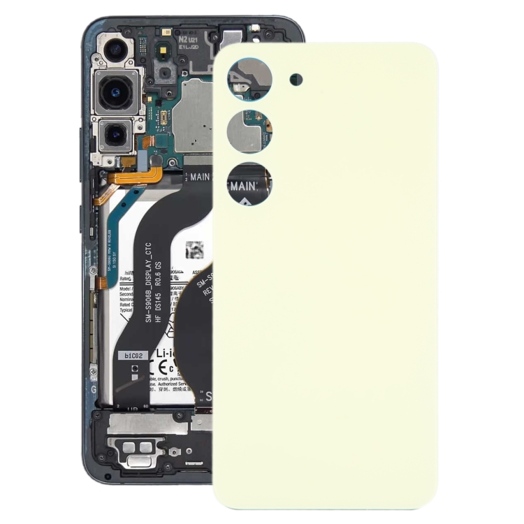 

For Samsung Galaxy S23 SM-S911B OEM Glass Battery Back Cover(Yellow)