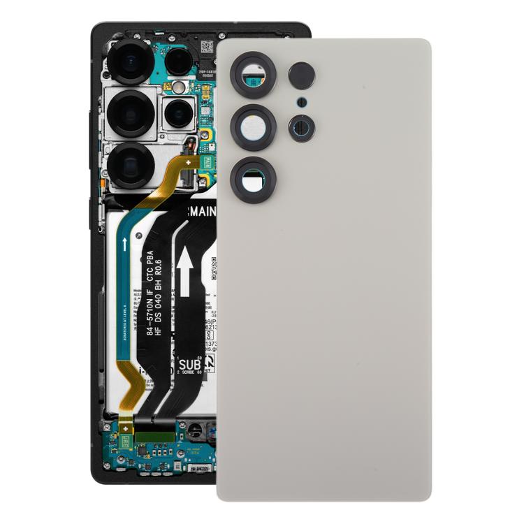 

For Samsung Galaxy S25 Ultra SM-S938 OEM Battery Back Cover with Camera Lens Cover(Silver)