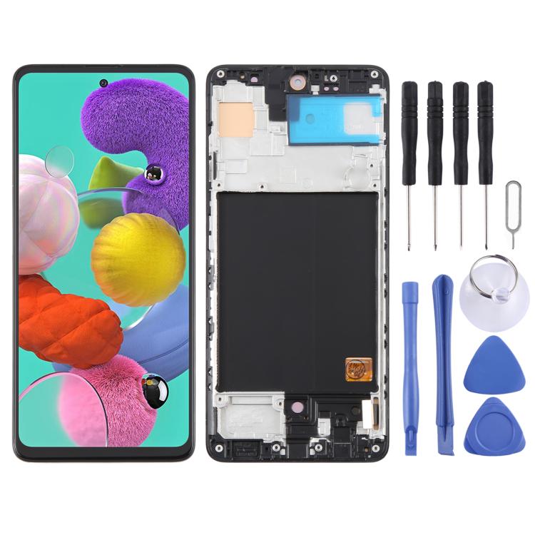 

For Samsung Galaxy A51 4G SM-A515F 6.43 inch OLED LCD Screen Digitizer Full Assembly with Frame (Black)