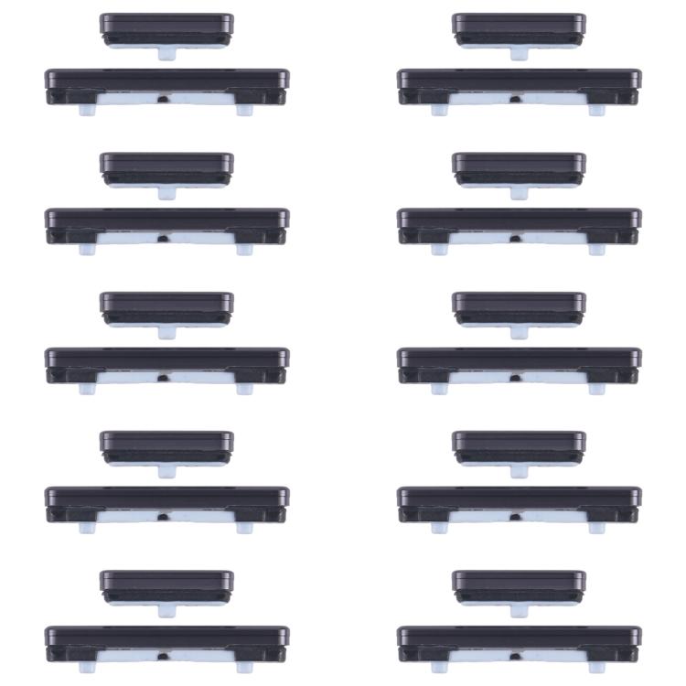 

For Samsung Galaxy S23 Ultra SM-S918B 10pcs Power Button and Volume Control Button (Black)