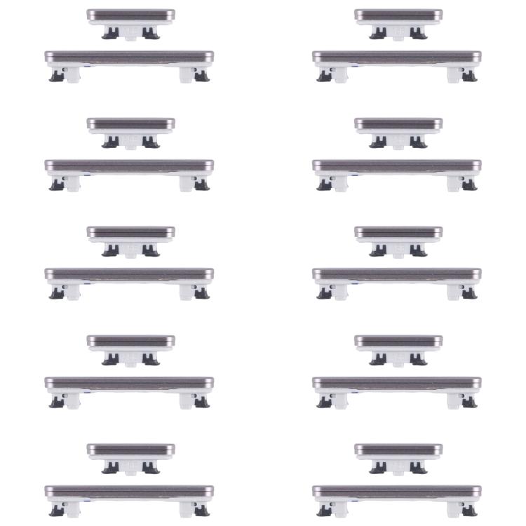 

For Samsung Galaxy A56 SM-A566B 10pcs Power Button and Volume Control Button (Grey)