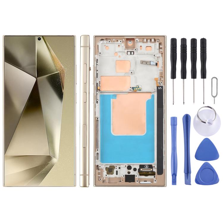 

For Samsung Galaxy S24 Ultra SM-S928B 6.72 inch TFT LCD Screen Digitizer Full Assembly with Frame, Not Supporting Fingerprint Identification (Gold)