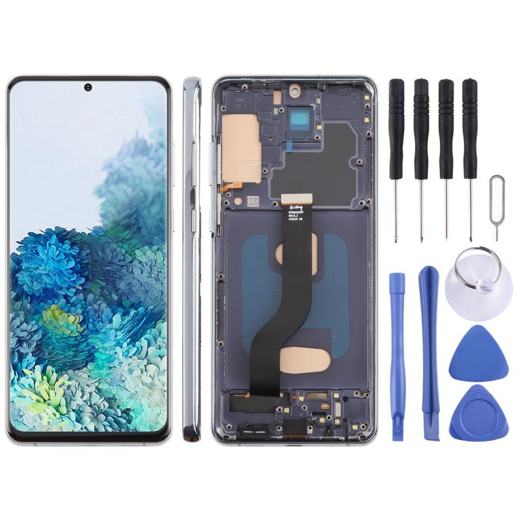 

For Samsung Galaxy S20+ SM-G985F 6.58 inch TFT LCD Screen Digitizer Full Assembly with Frame, Not Supporting Fingerprint Identification (Grey)
