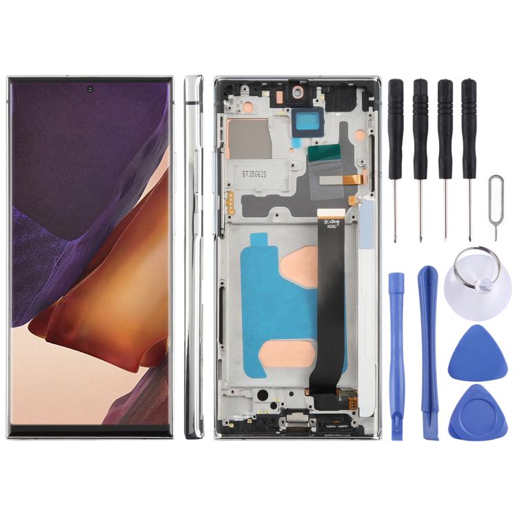 

For Samsung Galaxy Note20 Ultra SM-N986B 6.72 inch TFT LCD Screen Digitizer Full Assembly with Frame, Not Supporting Fingerprint Identification (Silver)