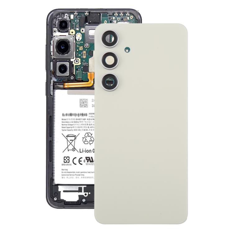 

For Samsung Galaxy S24 FE SM-S721B OEM Back Cover with Camera Lens Cover(Light Yellow)