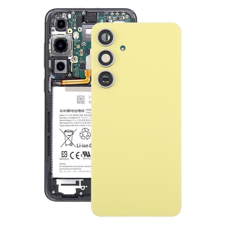 

For Samsung Galaxy S24 FE SM-S721B OEM Back Cover with Camera Lens Cover(Yellow)