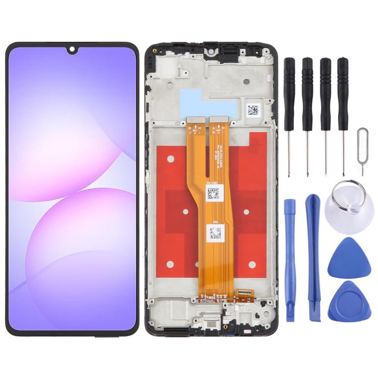 

For Samsung Galaxy A07 4G SM-A075F Original LCD Screen Digitizer Full Assembly with Frame