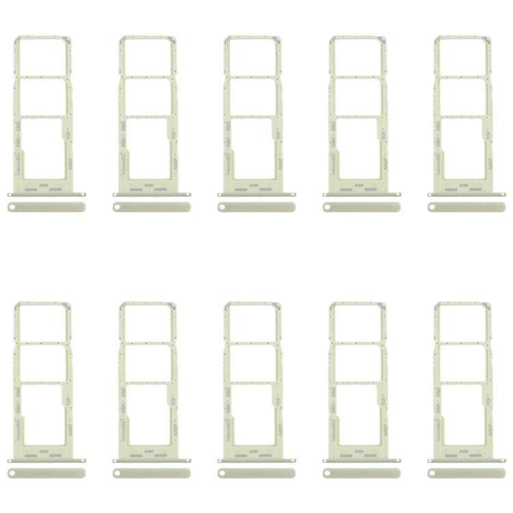 For Samsung Galaxy A14 5G SM-A146B 10pcs Original SIM Card Tray + SIM Card Tray + Micro SD Card Tray (Green)