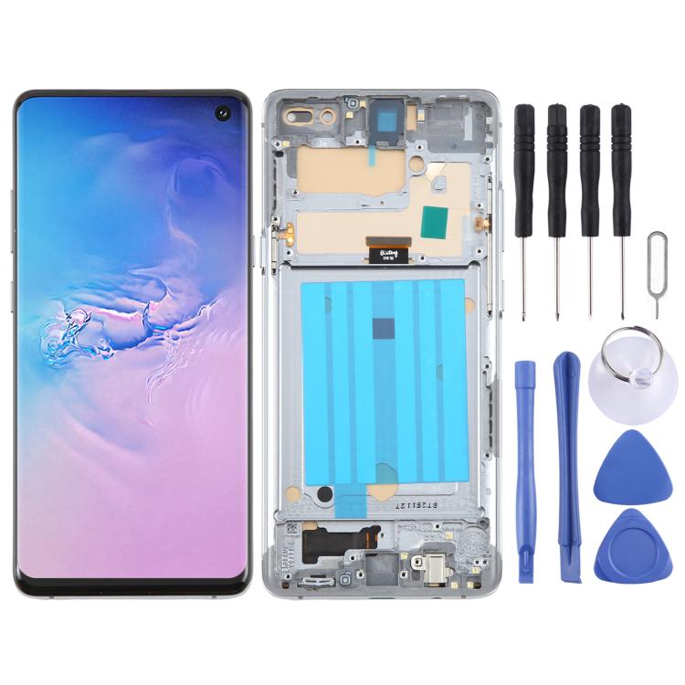 

For Samsung Galaxy S10 5G SM-G977B TFT LCD Screen Digitizer Full Assembly with Frame, Not Supporting Fingerprint Identification (Black)