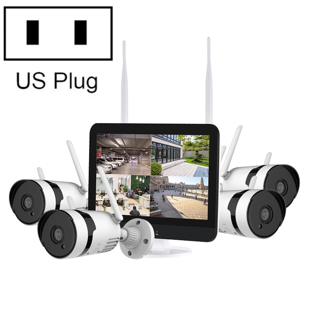 

K8124-PE5323-P18 3.0 Million Pixels HD 12.5 inch Large Screen Wireless NVR Kit, US Plug