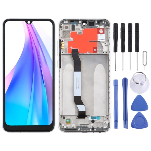 

TFT LCD Screen for Xiaomi Redmi Note 8T Digitizer Full Assembly with Frame(Silver)