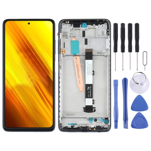 Original LCD Screen for Xiaomi Poco X3 NFC / Poco X3 Digitizer Full Assembly with Frame(Black) woodworking tools multifunction blet clamp quick adjustable band clamp polygonal clip 90 degrees right angle frame clips