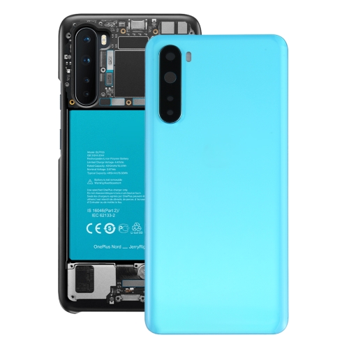 

Battery Back Cover with Camera Lens Cover for OnePlus Nord(Blue)