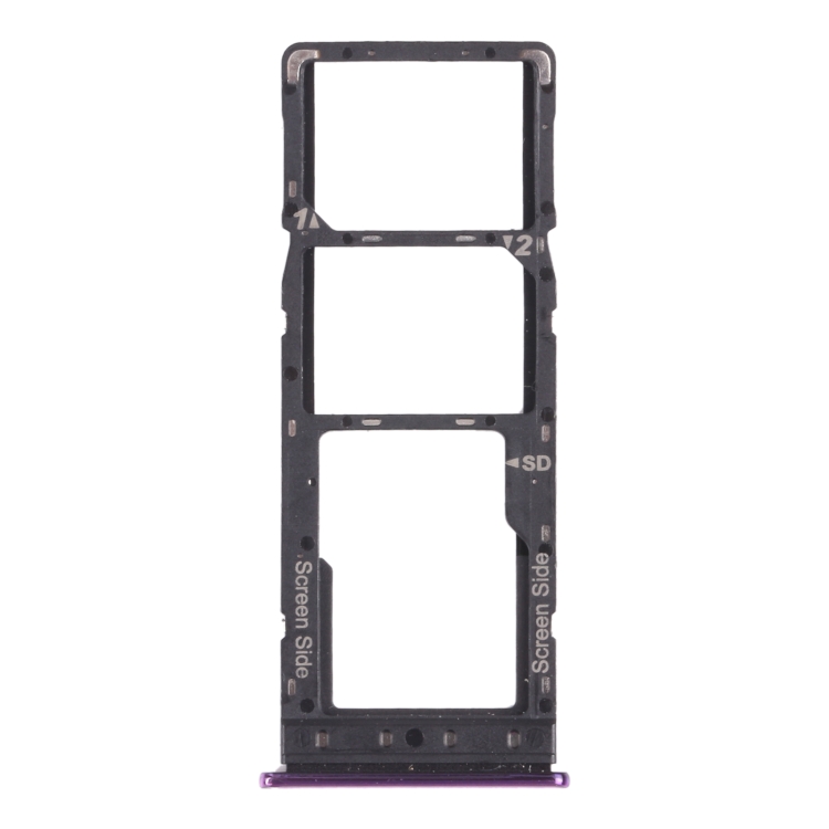 

SIM Card Tray + SIM Card Tray + Micro SD Card Tray for infinix S4 X626 X626B X610B X626B LTE(Purple)