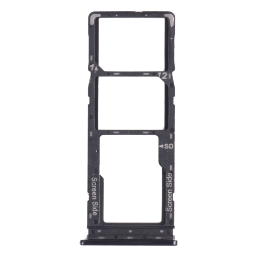 

SIM Card Tray + SIM Card Tray + Micro SD Card Tray for Tecno Camon 12 Air CC6(Black)
