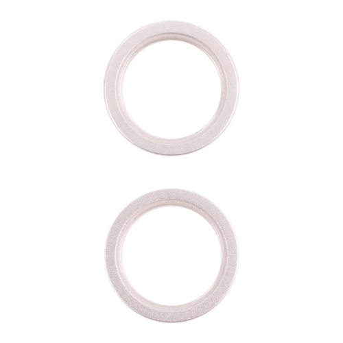 

2 PCS Rear Camera Glass Lens Metal Outside Protector Hoop Ring for iPhone 13(White)