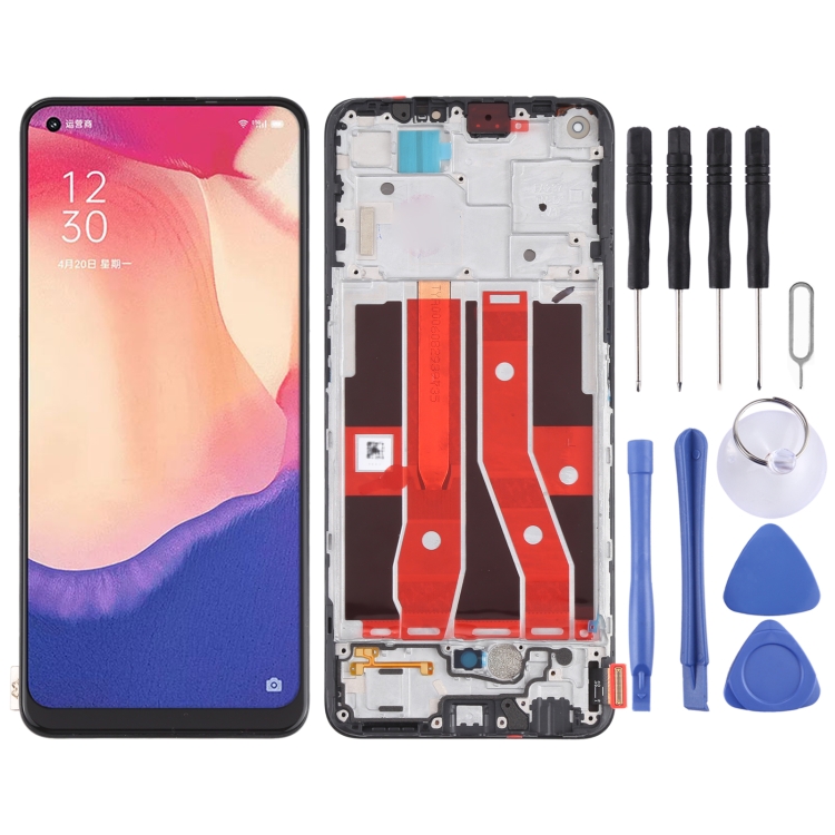 

Original LCD Screen and Digitizer Full Assembly With Frame for OPPO Reno4 SE PEAT00 PEAM00
