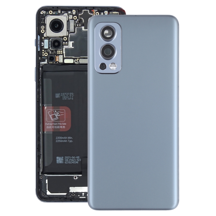 

For OnePlus Nord 2 Battery Back Cover with Camera Lens Cover (Grey)