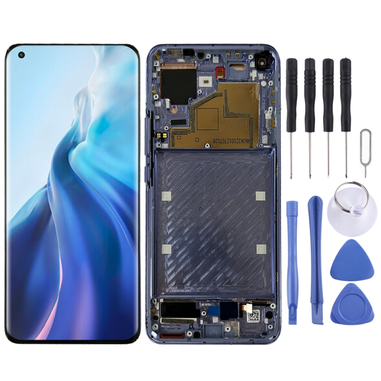 

Original LCD Screen for Xiaomi Mi 11 M2011K2C, M2011K2G Digitizer Full Assembly with Frame(Purple)