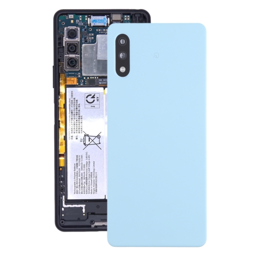 Battery Back Cover with Camera Lens Cover for Sony Xperia Ace II  SO-41B(Blue)