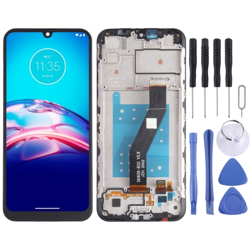 

LCD Screen and Digitizer Full Assembly with Frame for Motorola Moto E6S XT2053 XT2053-2 (Black)