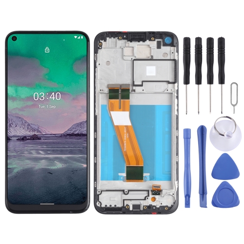 

LCD Screen and Digitizer Full Assembly with Frame for Nokia 3.4 / 5.4 TA-1288 TA-1285 TA-1283 TA-1333 TA-1340 TA-1337 TA-1328 TA-1325(Black)