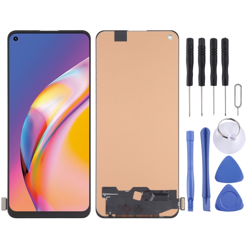 TFT Material LCD Screen and Digitizer Full Assembly (Not Supporting Fingerprint Identification) for OPPO Reno5 F / Reno5 Z / Reno5 Lite / CPH2217 CHP2211 CPH2205 i14 pro max n86 4gb 32gb 6 3 inch face identification android 10 mtk6737 quad core network 4g with 64gb tf card blue