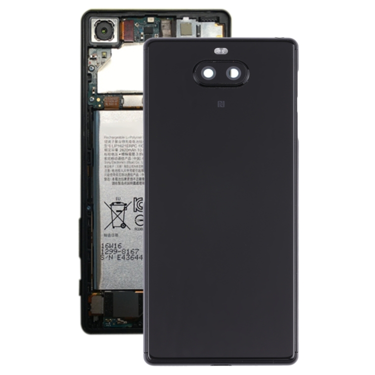

For Sony Xperia 8 Battery Back Cover with Middle Frame & Camera Lens Cover (Black)