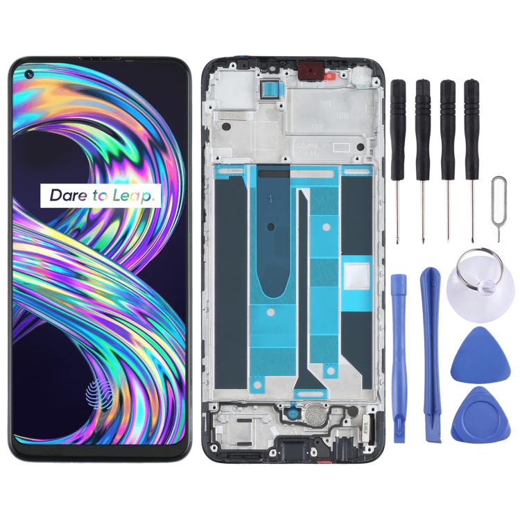 

LCD Screen and Digitizer Full Assembly with Frame for OPPO Realme 8 4G