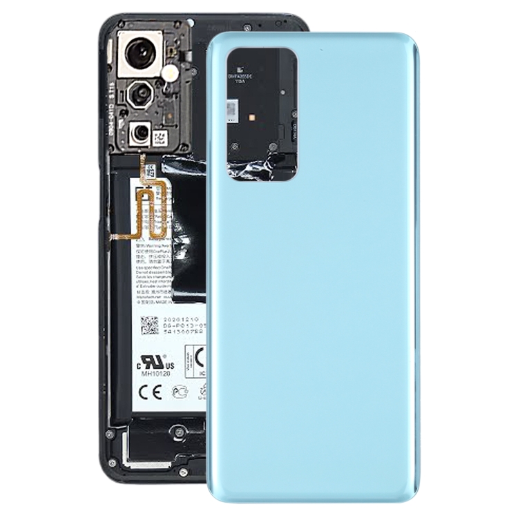 

For OnePlus 9RT 5G MT2110 MT2111 Original Glass Battery Back Cover (Blue)