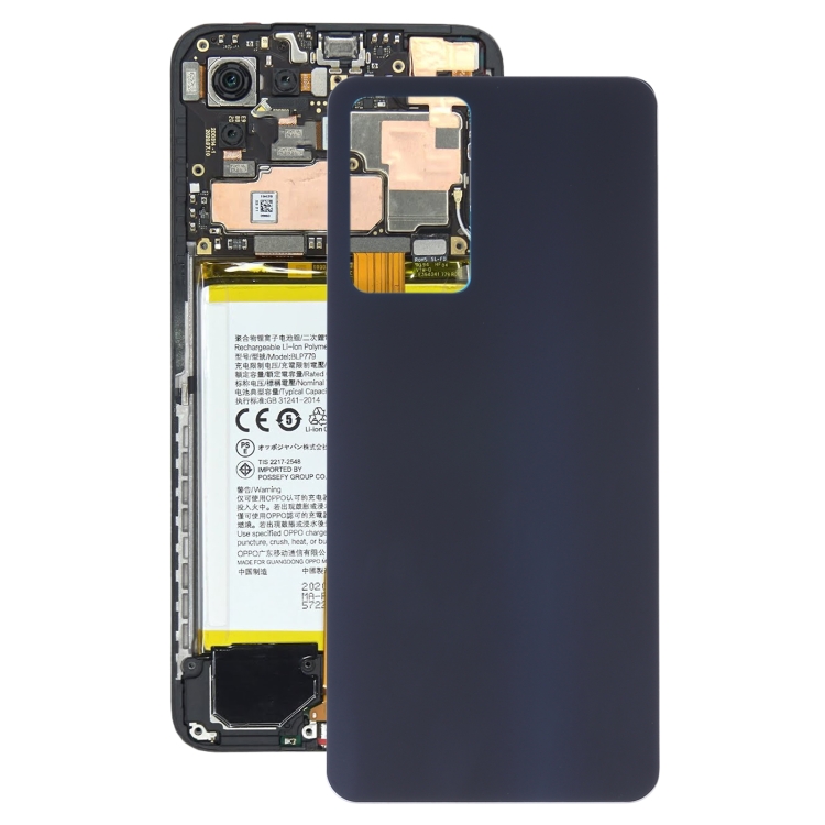 

For OPPO Reno7 Pro 5G Glass Battery Back Cover (Black)