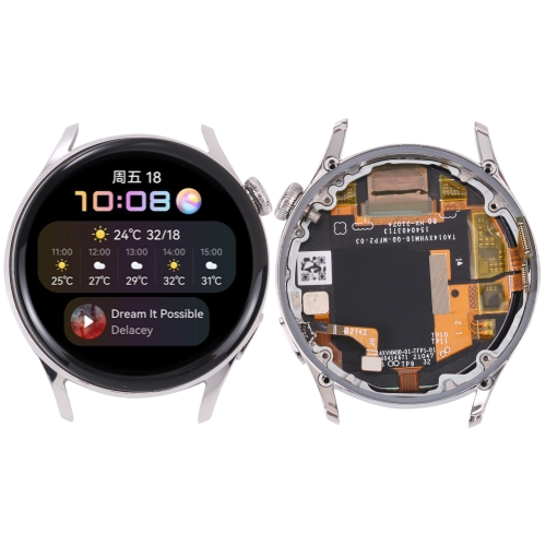 

Original LCD Screen and Digitizer Full Assembly With Frame for Huawei Watch 3(Silver)