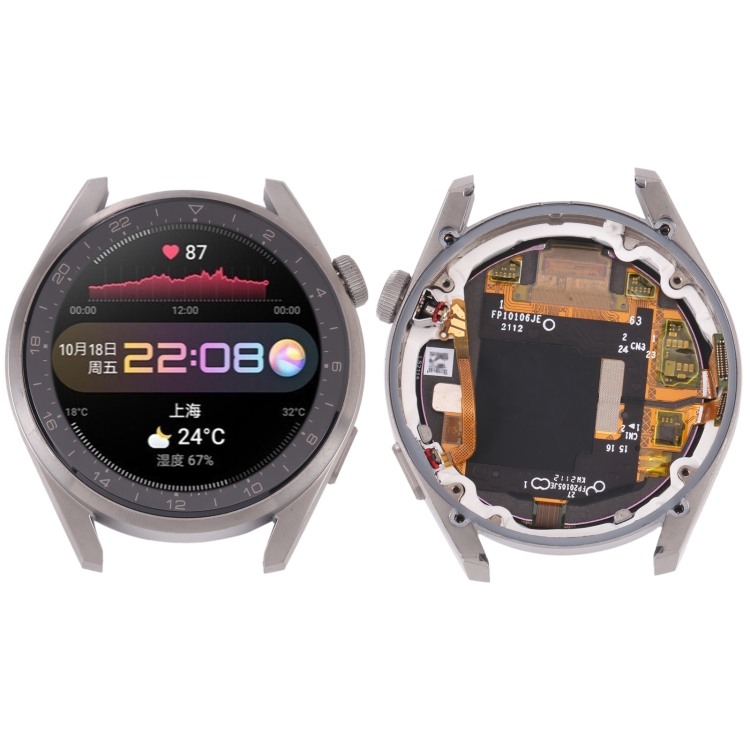 

Original LCD Screen and Digitizer Full Assembly With Frame for Huawei Watch 3 Pro(Silver)