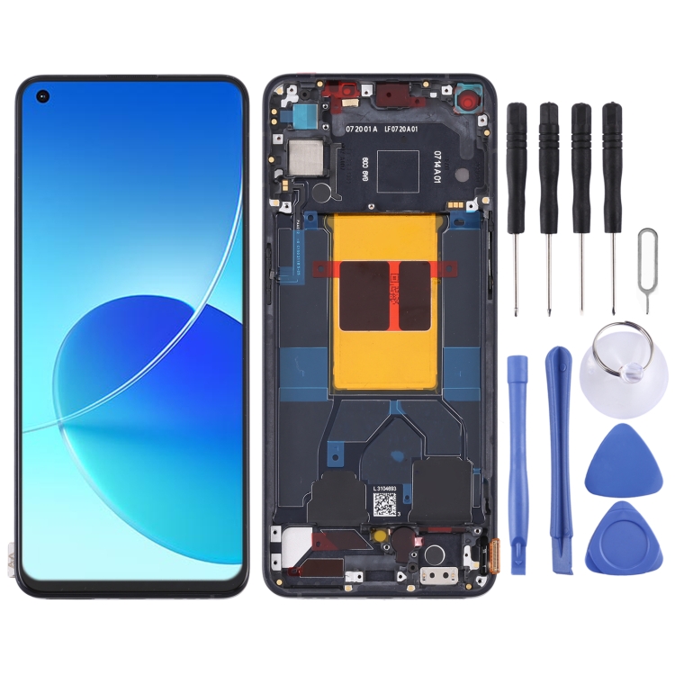 

Original LCD Screen For OPPO Reno6 5G PEQM00 CPH2251 Digitizer Full Assembly with Frame (Black)