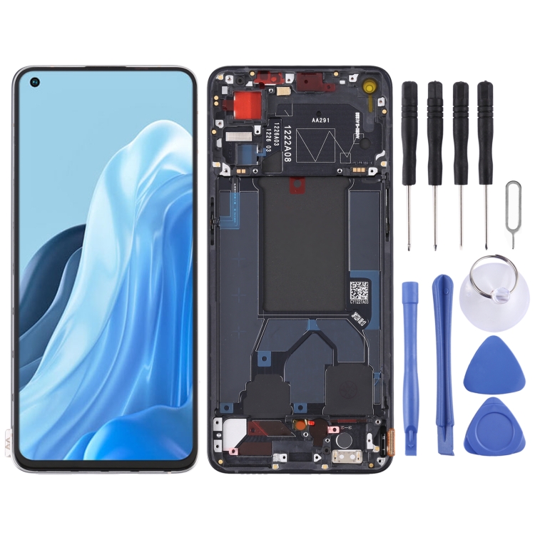 

Original LCD Screen For OPPO Reno7 5G China PFJM10 Digitizer Full Assembly with Frame (Black)