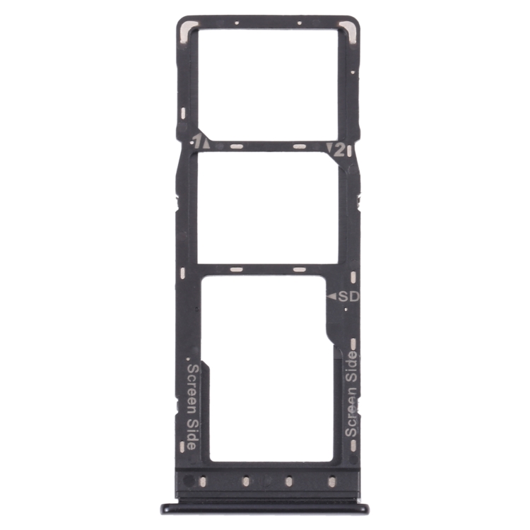 

For Infinix Smart3 Plus SIM Card Tray + SIM Card Tray + Micro SD Card Tray (Black)