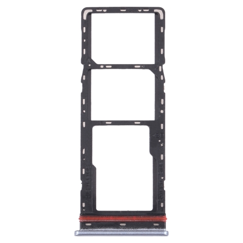 

For Infinix Zero 8i X687B SIM Card Tray + SIM Card Tray + Micro SD Card Tray (Silver)