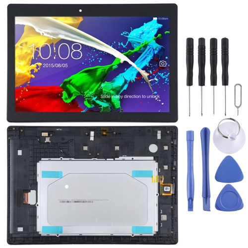 

LCD Screen and Digitizer Full Assembly with Frame for Lenovo Tab 2 A10-30 YT3-X30(Black)