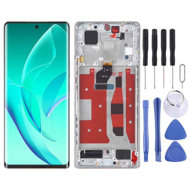 

Original OLED LCD Screen for Honor 60 Digitizer Full Assembly with Frame(Gold)