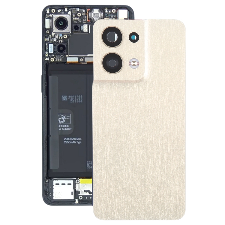 

For OPPO Reno8 Original Battery Back Cover with Camera Lens Cover(Gold)