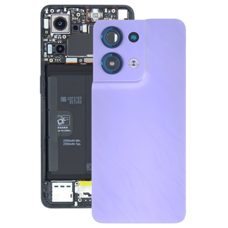 

For OPPO Reno8 Original Battery Back Cover with Camera Lens Cover(Purple)
