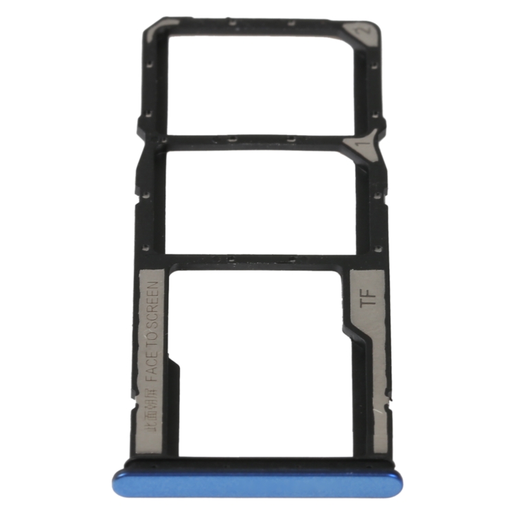 

For Xiaomi Redmi Note 11SE SIM Card Tray + SIM Card Tray + Micro SD Card Tray(Blue)