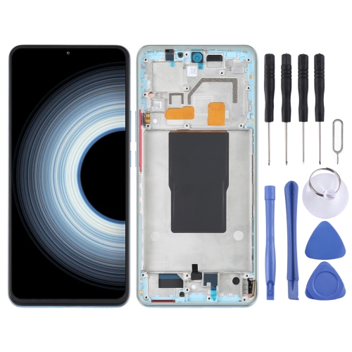 Original AMOLED LCD Screen For Xiaomi Redmi K50 Ultra / 12T / 12T Pro Digitizer Full Assembly with Frame (Blue) wiwu sw01 ultra 1 9 inch ips screen ip68 waterproof bluetooth smart watch support heart rate monitoring orange