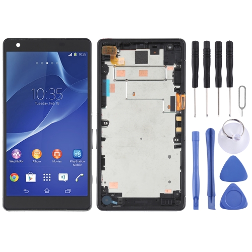 

Original LCD Screen For Sony Xperia Z2a D6563 Digitizer Full Assembly with Frame(Black)