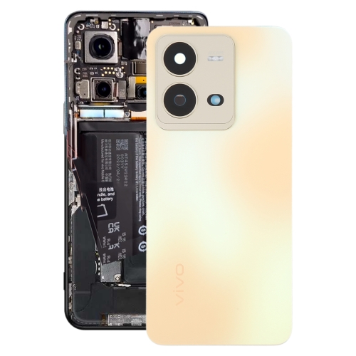 

For vivo V25 Original Battery Back Cover with Camera Lens Cover(Gold)