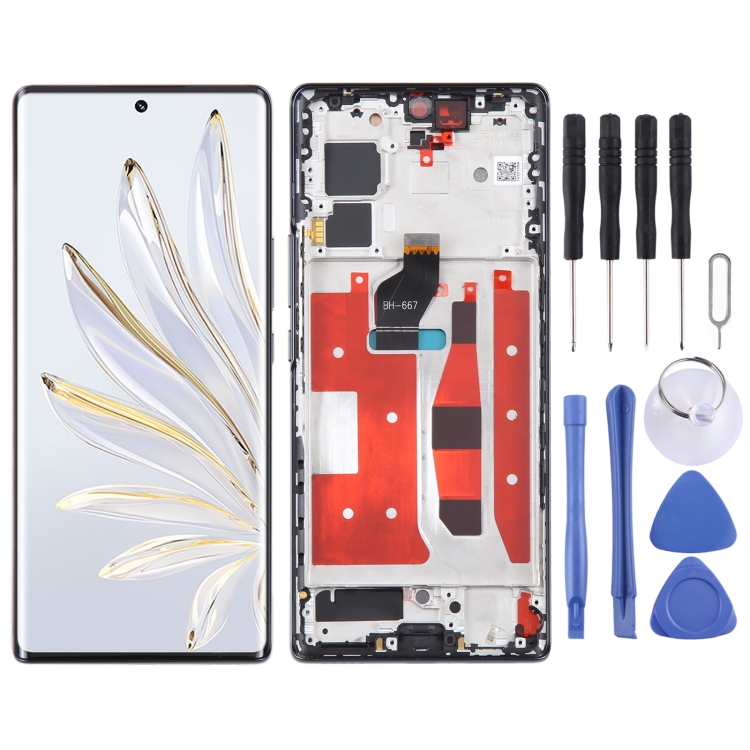 

Original LCD Screen For Honor 70 Digitizer Full Assembly with Frame(Black)