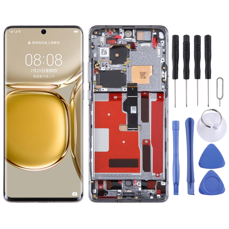 

Original LCD Screen For Huawei P50 Pro Digitizer Full Assembly with Frame(Black)