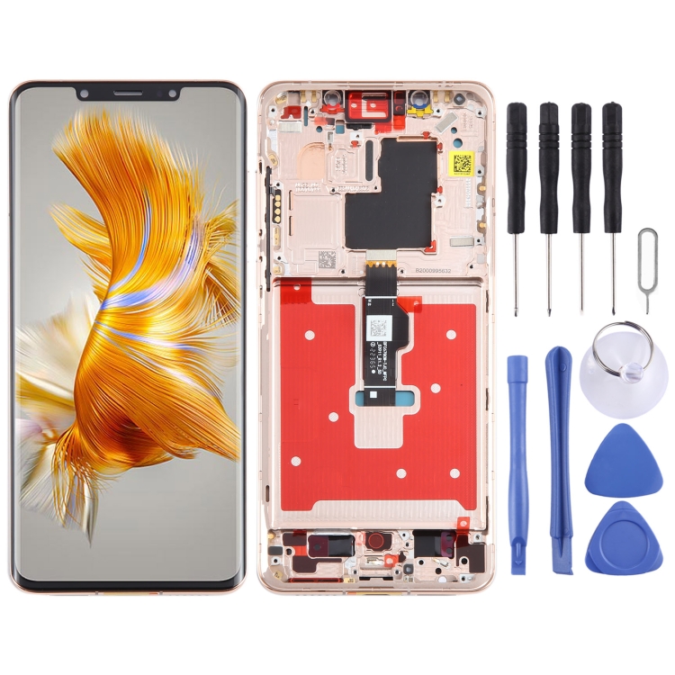 

Original LCD Screen For Huawei Mate 50 Pro Digitizer Full Assembly with Frame(Gold)
